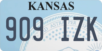 KS license plate 909IZK