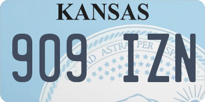 KS license plate 909IZN