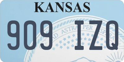 KS license plate 909IZQ