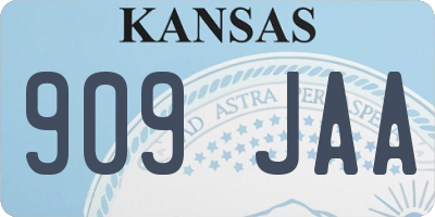 KS license plate 909JAA
