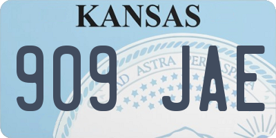KS license plate 909JAE