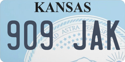 KS license plate 909JAK