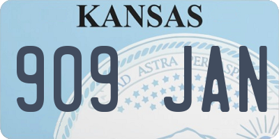 KS license plate 909JAN