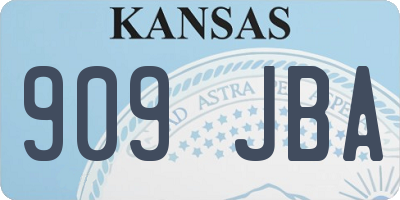 KS license plate 909JBA