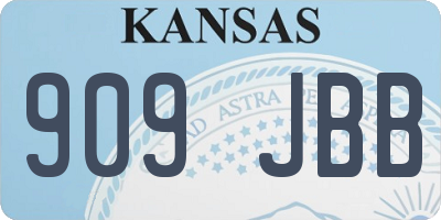 KS license plate 909JBB
