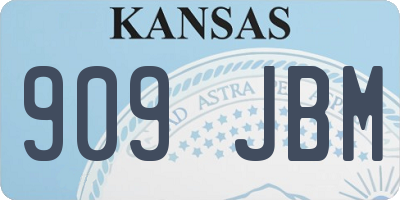 KS license plate 909JBM