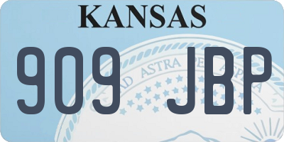 KS license plate 909JBP