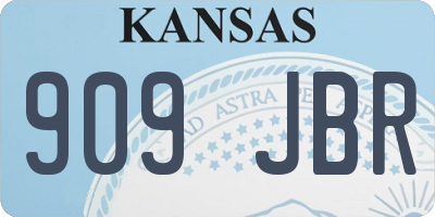 KS license plate 909JBR