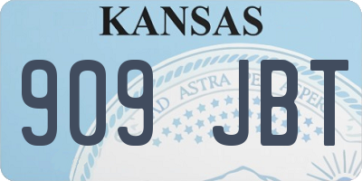KS license plate 909JBT
