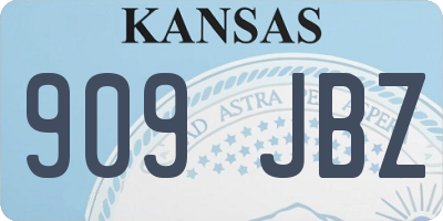 KS license plate 909JBZ