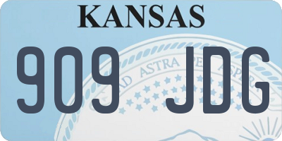 KS license plate 909JDG
