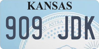 KS license plate 909JDK