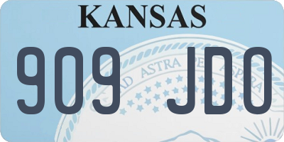 KS license plate 909JDO
