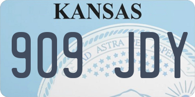 KS license plate 909JDY