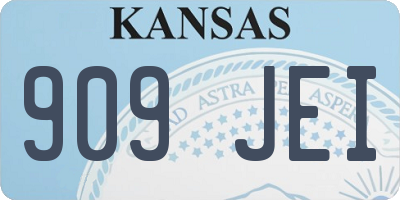 KS license plate 909JEI