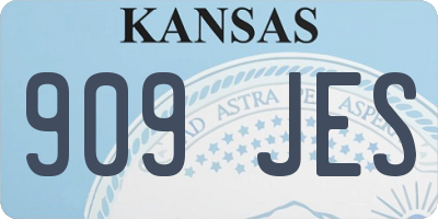 KS license plate 909JES