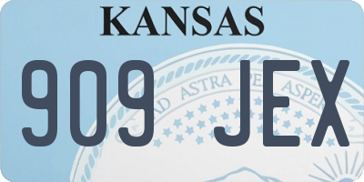 KS license plate 909JEX