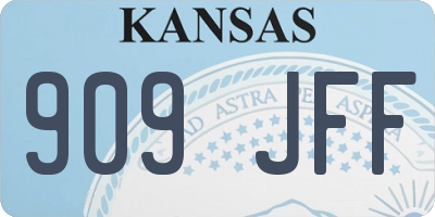 KS license plate 909JFF