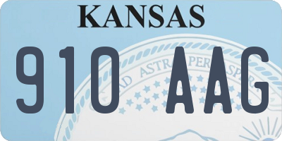 KS license plate 910AAG