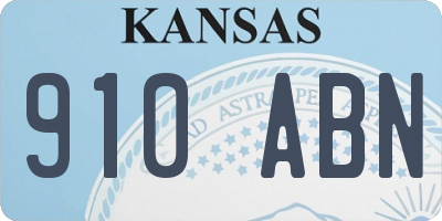 KS license plate 910ABN