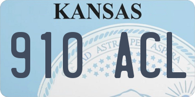 KS license plate 910ACL