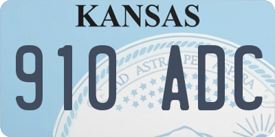 KS license plate 910ADC