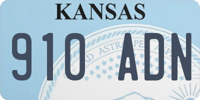 KS license plate 910ADN