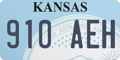 KS license plate 910AEH
