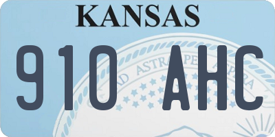 KS license plate 910AHC