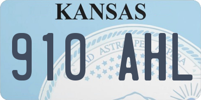 KS license plate 910AHL