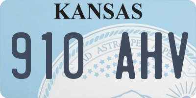 KS license plate 910AHV