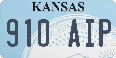 KS license plate 910AIP