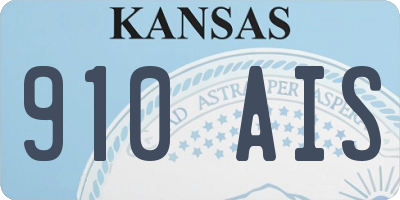 KS license plate 910AIS