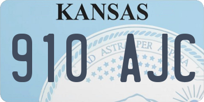 KS license plate 910AJC