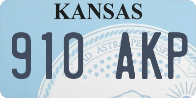 KS license plate 910AKP