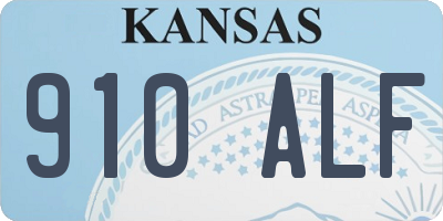 KS license plate 910ALF