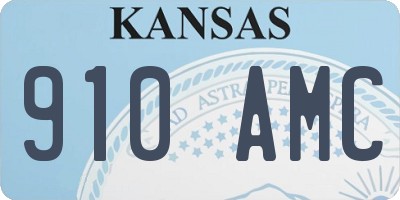 KS license plate 910AMC