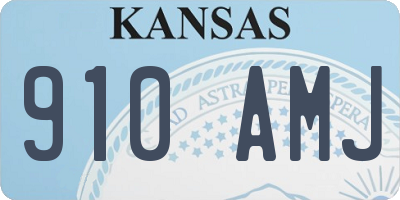 KS license plate 910AMJ