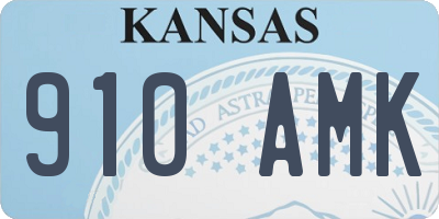KS license plate 910AMK