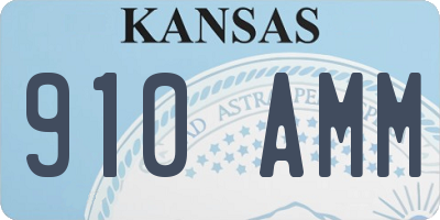 KS license plate 910AMM