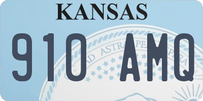 KS license plate 910AMQ