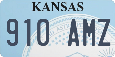 KS license plate 910AMZ
