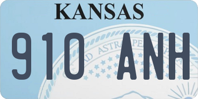 KS license plate 910ANH