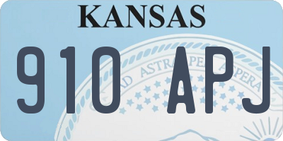 KS license plate 910APJ