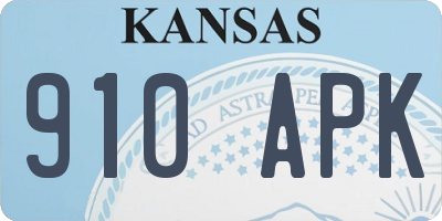 KS license plate 910APK