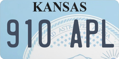 KS license plate 910APL