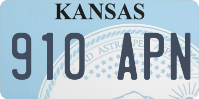 KS license plate 910APN