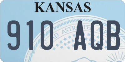 KS license plate 910AQB