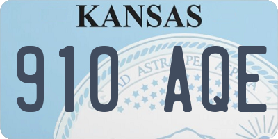 KS license plate 910AQE