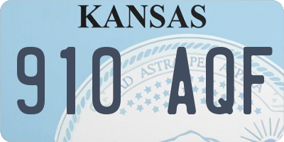 KS license plate 910AQF